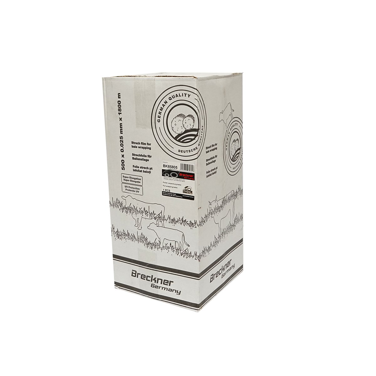 Folie infoliat baloti Alba 500mm x 25mic x 1800m cu protectie UV Breckner Germany